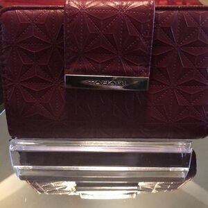 Tahari Burgundy Wallet Identity Protect Zip And Snap Closure
